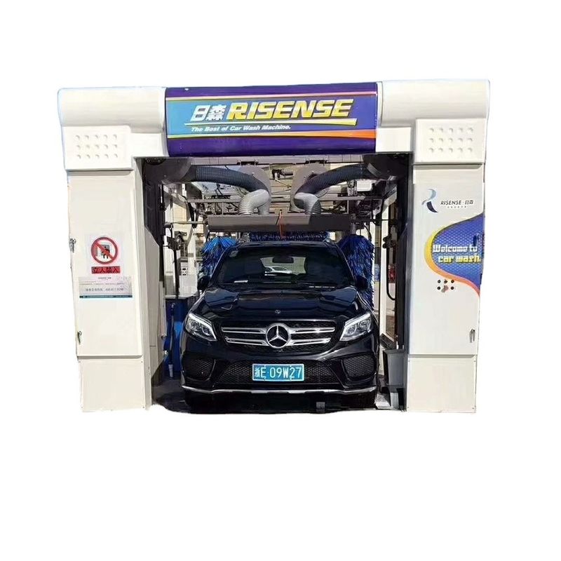 Lavatrice di auto ExpressTunnel completamente automatica con 9 spazzole con nastro trasportatore per il mercato Nord/Sud America