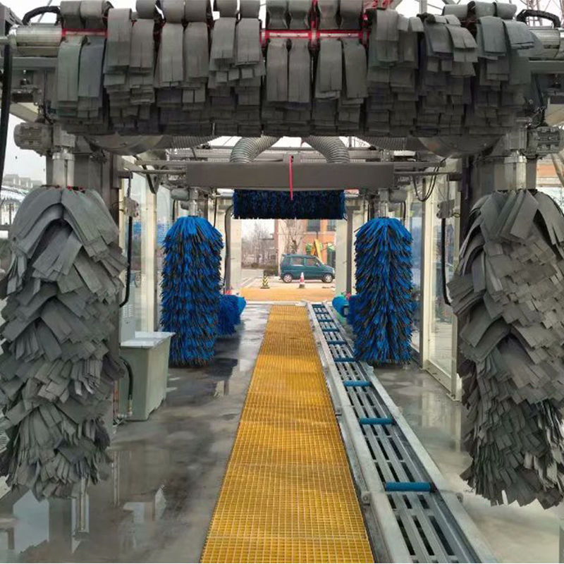 17580*3800*3440mm Tunnel di lavaggio automatico con 14 spazzole e asciugatrice d'aria